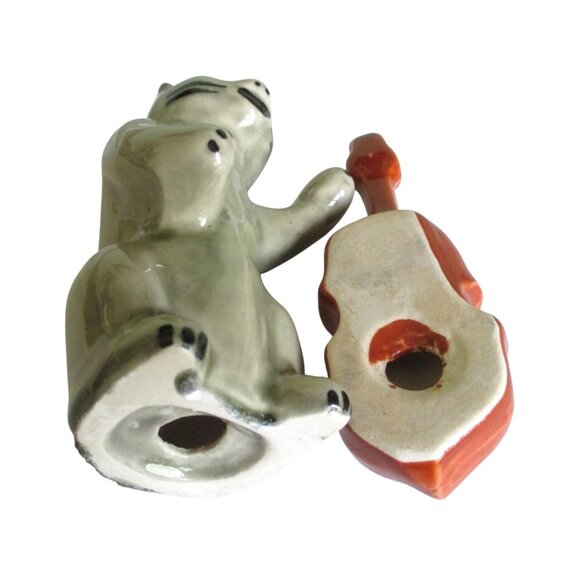 Vintage Cat and Fiddle Figural Salt Pepper Shakers - Nursery Rhyme Collectible - Picture 7 of 7